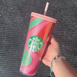 multicolor glitter starbucks cup